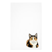 De Kantoorbehoeften van de Kat van het calico Persoonlijk Briefpapier