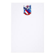 De Kantoorbehoeften van de Wapens van de Familie v Gpersonaliseerd Briefpapier