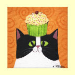 De Kat van Cupcake canvas prints