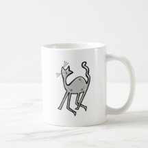 De Kat van de cartoon Bekers