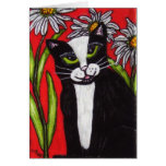De Kat van de smoking in de Madeliefjes Notecard Wenskaart