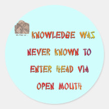 De kennis was nooit gekend om hoofd via… stickers