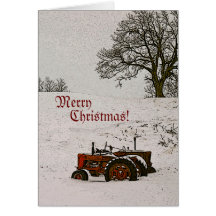 De Kerstkaart van de tractor