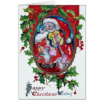 DE KERSTMAN MET VIOOL WENSKAART