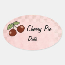 De Keuken Lables van de kers Ovaalvormige Stickers