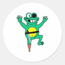 De Kikker van de Piraat van de cartoon Stickers