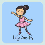 De klantgerichte balletdanser van de Cartoon van d stickers