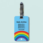 De klantgerichte riem van de Bagage van de Regenbo luggage tags