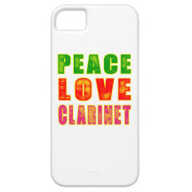 De Klarinet van de Liefde van de vrede iPhone 5 Hoesje