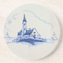 De klassieke Blauwe Tegel van Delft van de Antiqua Onderzetter