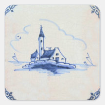 De klassieke Blauwe Tegel van Delft van de Antiqua Stickers