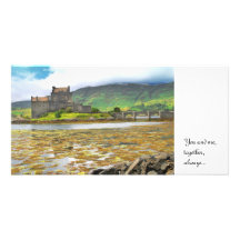 De kleur van het Kasteel van Donan van Eilean, Foto Kaart