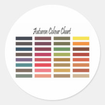 De kleurengrafiek van de herfst ronde sticker