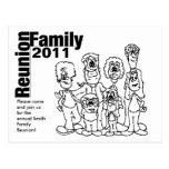 De Kleuring van de Bijeenkomst 2011 van de familie Wenskaart