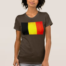 De kleurrijke Belgische Vlag van het Contrast T Shirts