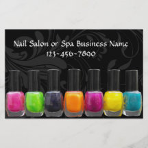 De kleurrijke Flessen van het Nagellak, de Salon v Folder