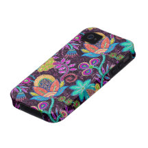 De kleurrijke Parels van het Glas kijken Retro Blo iPhone 4 Hoesje