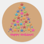 De Kleurrijke Stickers van de Kerstboom van de Reg