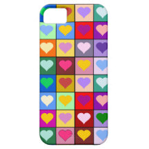 De kleurrijke Vierkanten van het Hart iPhone 5 Covers