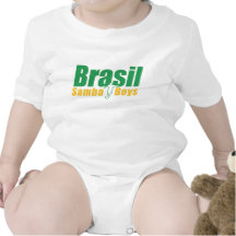 De Klimplant van de Baby van het Voetbal van Brazi Shirt