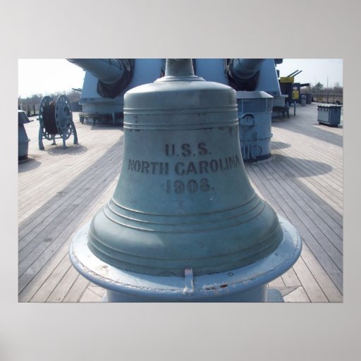 De klok van USS Noord-Carolina Print