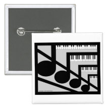 De Knoop van de Muziek van de piano Speldbuttons