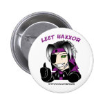 De Knoop van "Leet Haxxor" van kip Speld Button