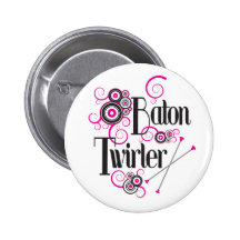 De Knuppel Twirler van de Cirkel van Swirly Speldbuttons