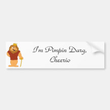 De koele Leeuw van de Cartoon Bumpersticker