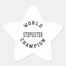 De koele Retro Halfzuster van de Kampioen van de W Stervormige Stickers
