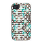 De koele retro illustratie van het discopatroon iPhone 4 cover