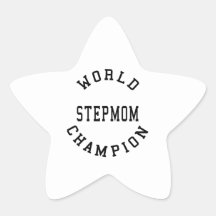 De koele Retro Kampioen Stepmom van de Wereld Stickers