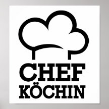 De kok van Koch van Chefköchin Poster