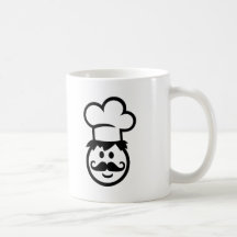 De kokgezicht van de chef-kok koffie mok