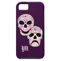De komedie-Tragedie van Halloween DOTD Schedels iPhone 5 Case-Mate Hoesjes