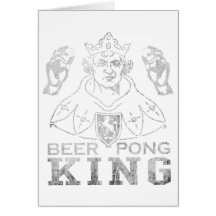 De Koning van Pong van het bier Wenskaarten