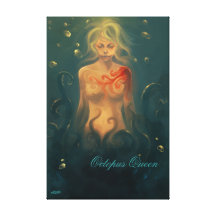 De Koningin van de octopus Canvas Prints