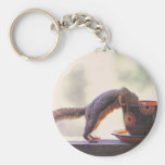 De Kop van de eekhoorn en van de Koffie Sleutel Hangers
