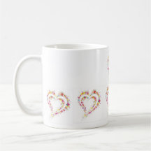 De kop van FlowerHeartVector Koffie Mokken