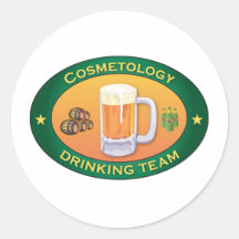 De kosmetiek die Team drink Ronde Stickers