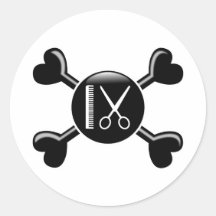 De Kosmetiek van gekruiste knekels Ronde Sticker