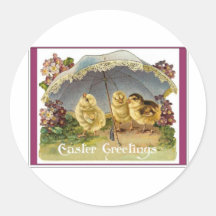 De Kuikens van Pasen Ronde Stickers