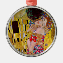 De kus (detail) door Gustav Klimt Kerst Ornamenten