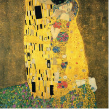 De kus - Gustav Klimt Foto Uitsneden