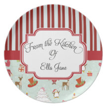 De la cuisine des plats de Noël Assiettes
