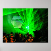 De laser steekt OpenluchtPoster aan