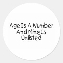 De leeftijd is een Aantal Ronde Sticker