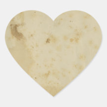 De lege Antiquiteit Bevlekte Sticker van het Hart 