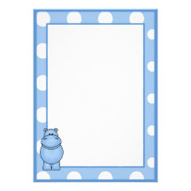 De lege Blauwe Uitnodiging van de Verjaardag Hippo