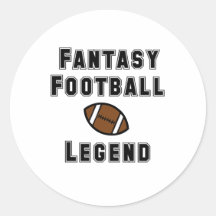 De Legende van het Football van de fantasie Ronde Stickers